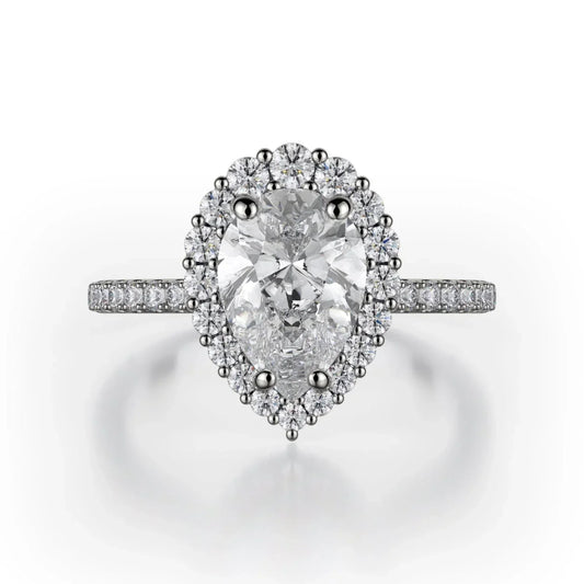 MICHAEL M Engagement Rings 18K White Gold Defined R739-2PR R739-2PR-WG