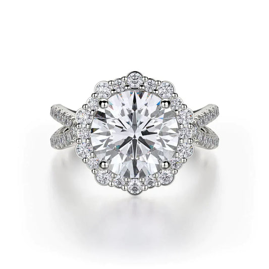 MICHAEL M Engagement Rings 18K White Gold Defined R740-2 R740-2WG