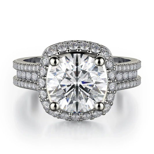 MICHAEL M Engagement Rings 18K White Gold Defined R755-2 R755-2WG