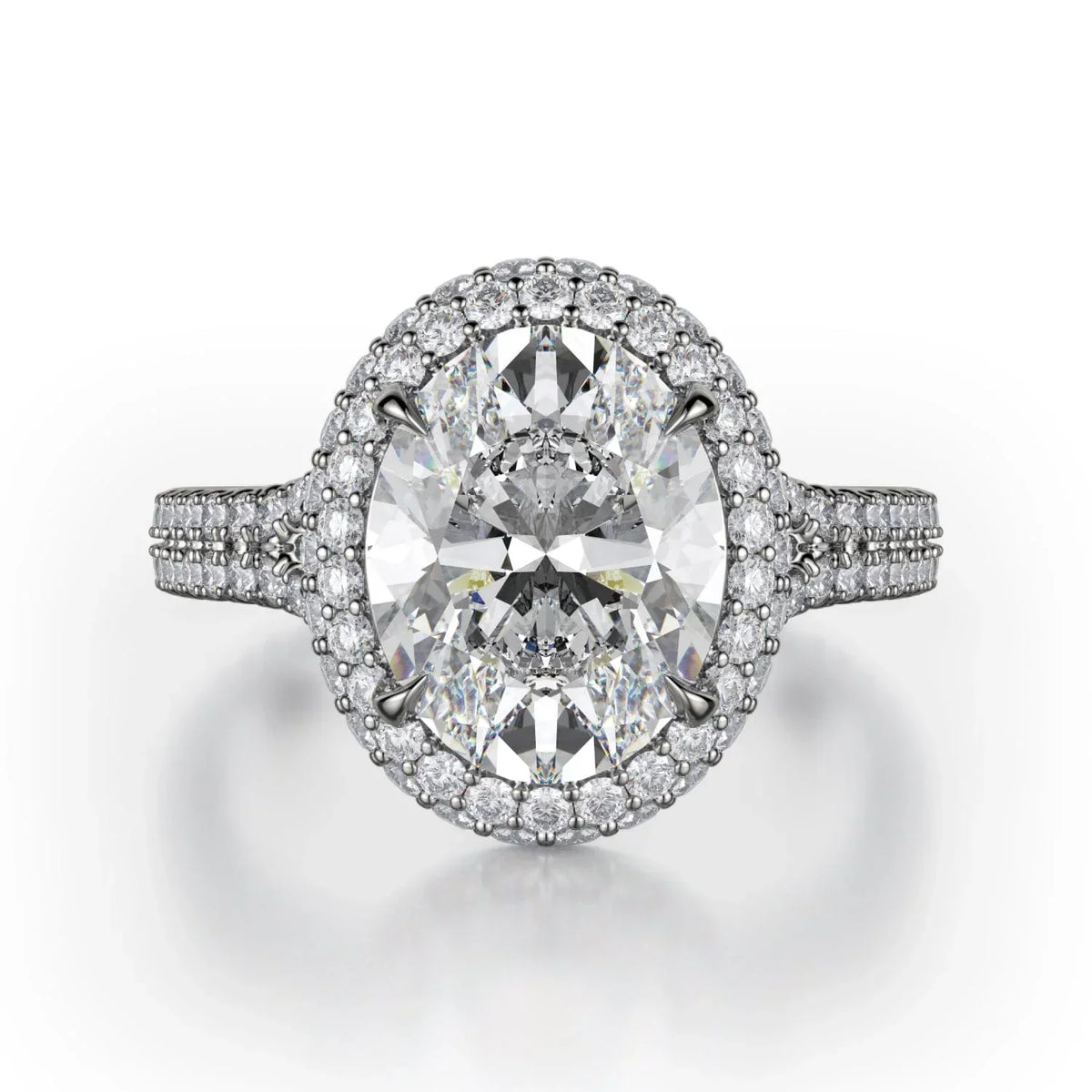 MICHAEL M Engagement Rings 18K White Gold Defined R778-3 R778-3WG