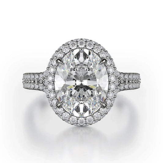 MICHAEL M Engagement Rings 18K White Gold Defined R778-3 R778-3WG