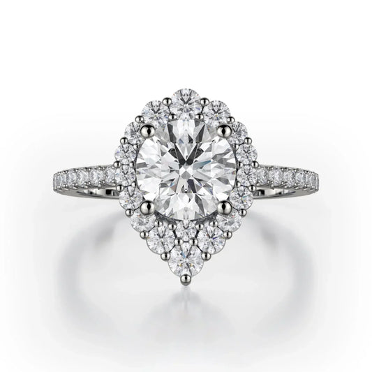 MICHAEL M Engagement Rings 18K White Gold Defined R785-2 R785-2WG