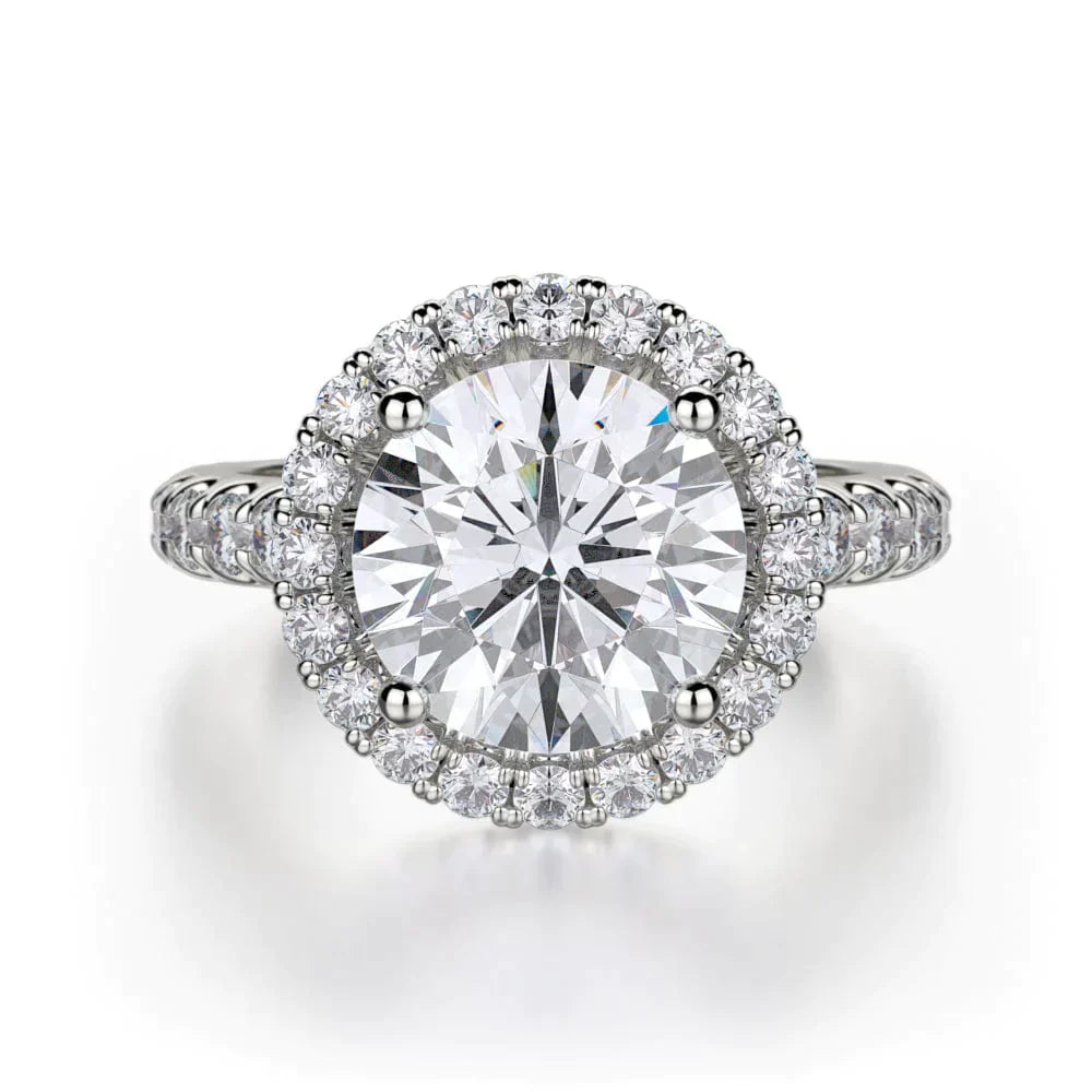MICHAEL M Engagement Rings 18K White Gold Europa R320L-3 R320L-3WG