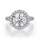 MICHAEL M Engagement Rings 18K White Gold Europa R320L-3 R320L-3WG
