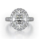 MICHAEL M Engagement Rings 18K White Gold Europa R320L-3-OV R320L-3-OV-WG