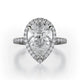 MICHAEL M Engagement Rings 18K White Gold Europa R320S-2PR R320S-2PR-WG