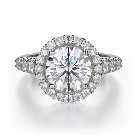 MICHAEL M Engagement Rings 18K White Gold Europa R440L-2 R440L-2WG