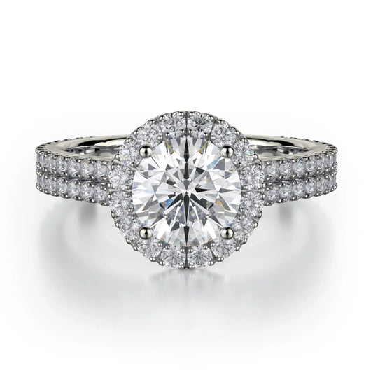 MICHAEL M Engagement Rings 18K White Gold Europa R456-1 R456-1WG