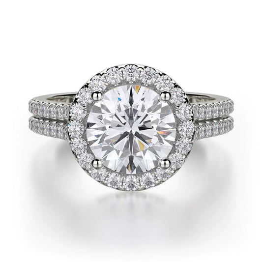 MICHAEL M Engagement Rings 18K White Gold Europa R456-2 R456-2WG
