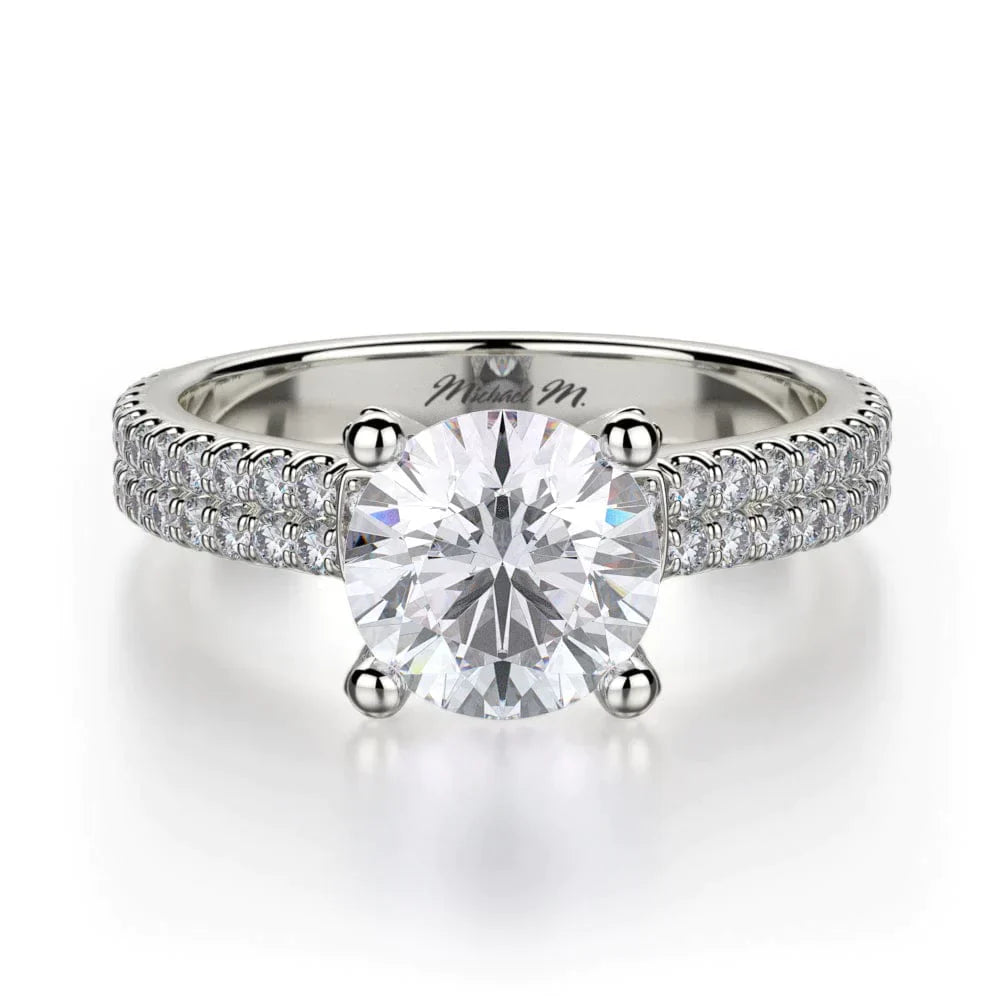 MICHAEL M Engagement Rings 18K White Gold Europa R483-1 R483-1WG
