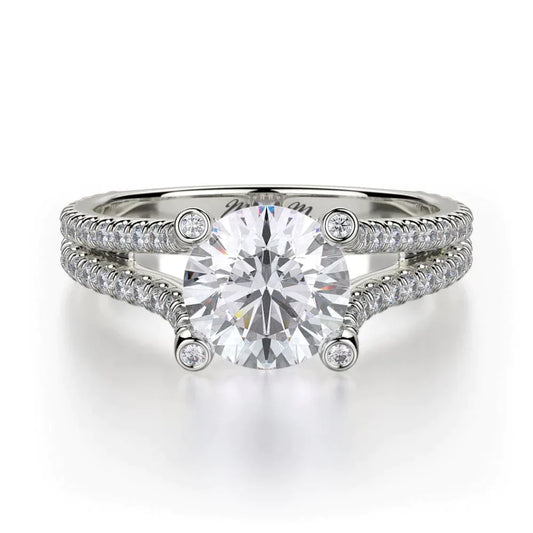 MICHAEL M Engagement Rings 18K White Gold Europa R487-1 R487-1WG