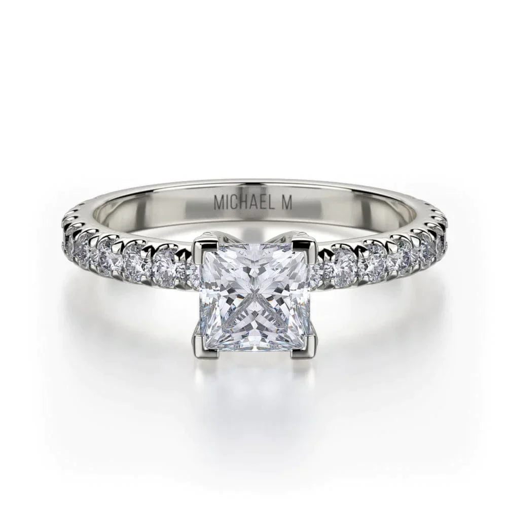 MICHAEL M Engagement Rings 18K White Gold Europa R493-0.75 R493-0.75WG