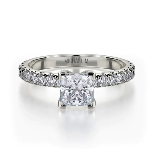 MICHAEL M Engagement Rings 18K White Gold Europa R493-0.75 R493-0.75WG