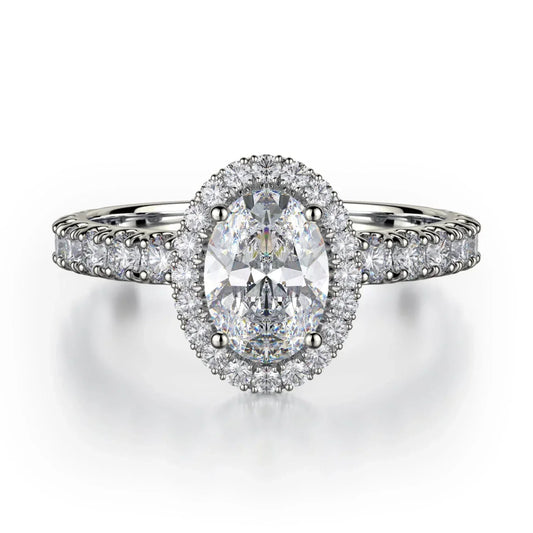 MICHAEL M Engagement Rings 18K White Gold Europa R501-1 R501-1WG
