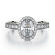MICHAEL M Engagement Rings 18K White Gold Europa R501-1 R501-1WG