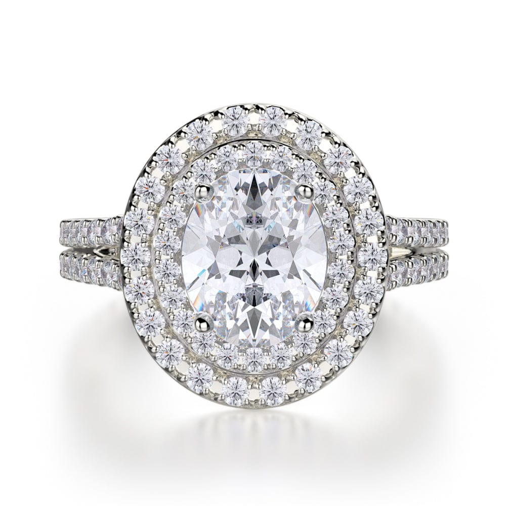 MICHAEL M Engagement Rings 18K White Gold Europa R689-2 R689-2WG