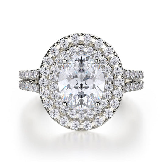 MICHAEL M Engagement Rings 18K White Gold Europa R689-2 R689-2WG