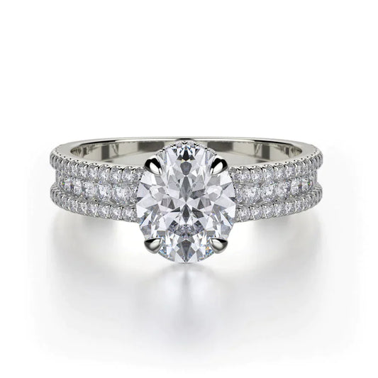 MICHAEL M Engagement Rings 18K White Gold Europa R717-2 R717-2WG