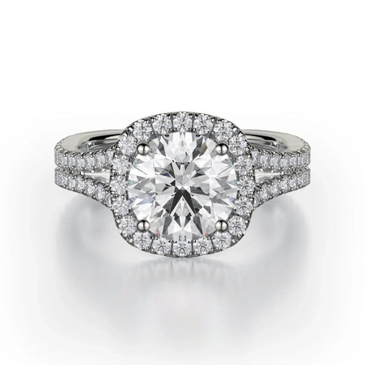 MICHAEL M Engagement Rings 18K White Gold Europa R783-2