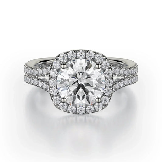 MICHAEL M Engagement Rings 18K White Gold Europa R783-2