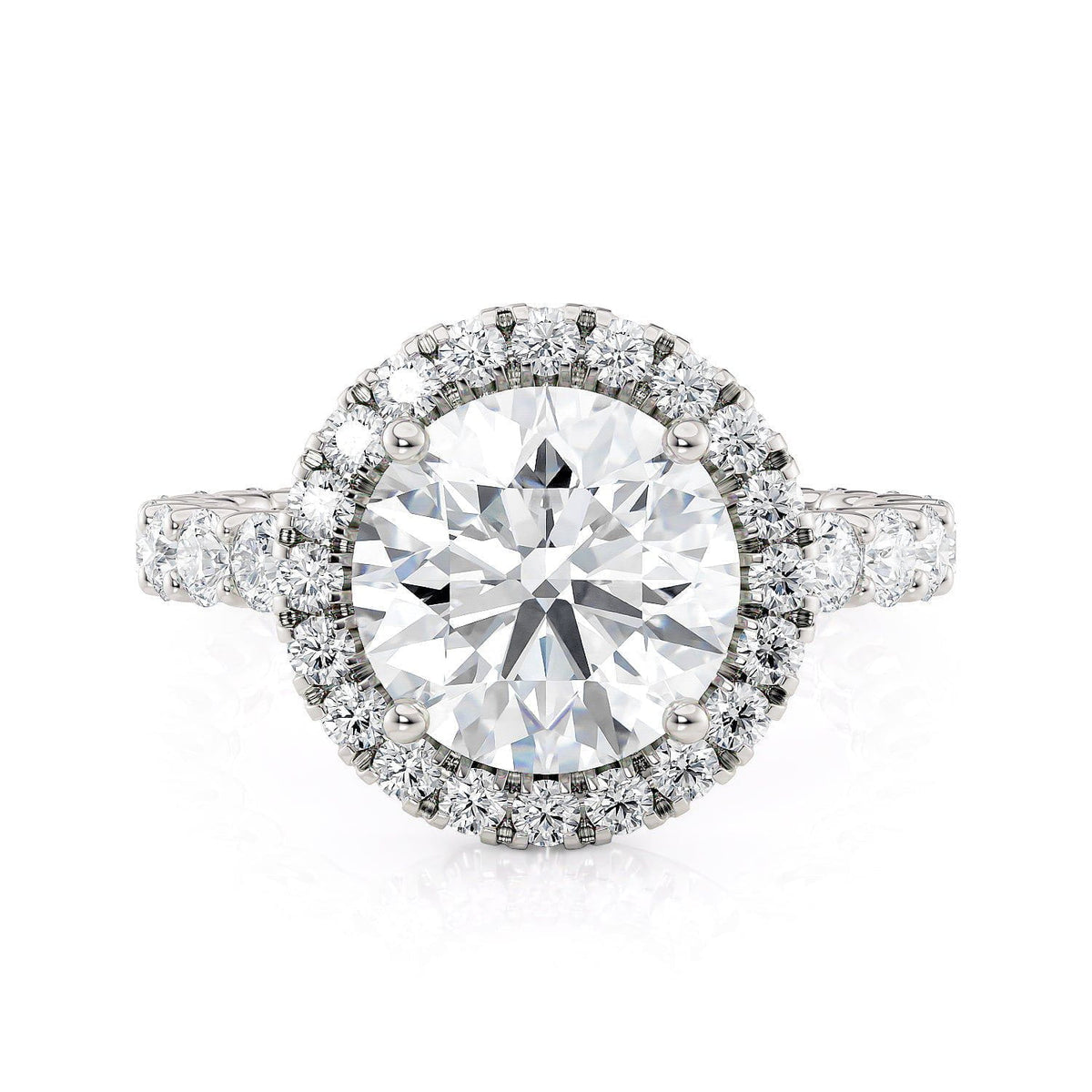 MICHAEL M Engagement Rings 18K White Gold Europa R801-3 R801-3 WG
