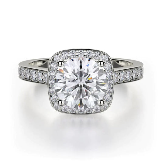 MICHAEL M Engagement Rings 18K White Gold Love R353-2 R353-2WG