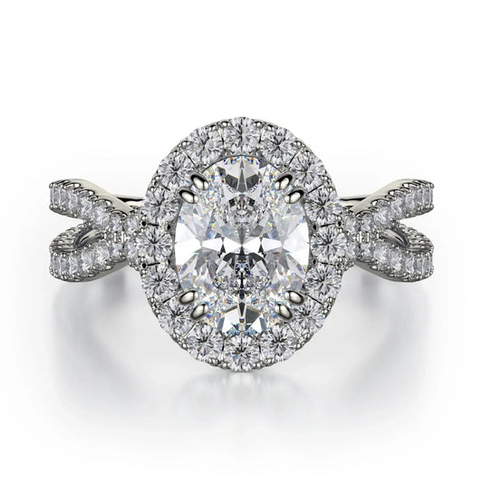 MICHAEL M Engagement Rings 18K White Gold Love R454-2 R454-2WG