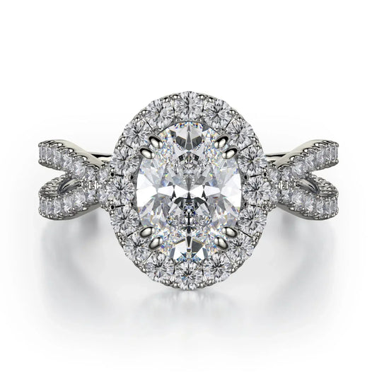 MICHAEL M Engagement Rings 18K White Gold Love R454-2 R454-2WG