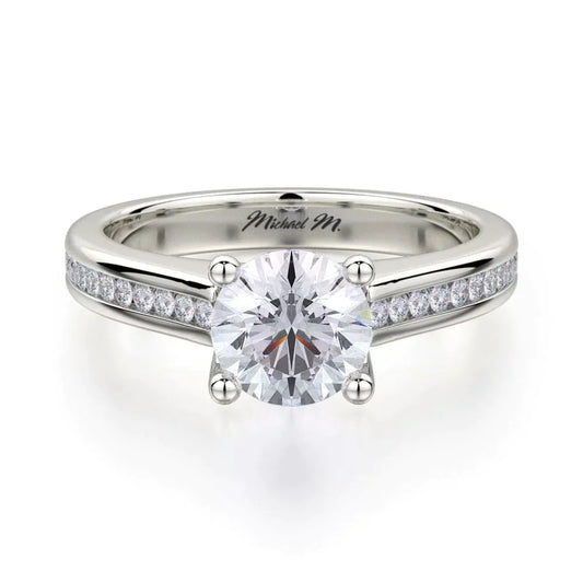 MICHAEL M Engagement Rings 18K White Gold Love R461S-1 R461S-1WG