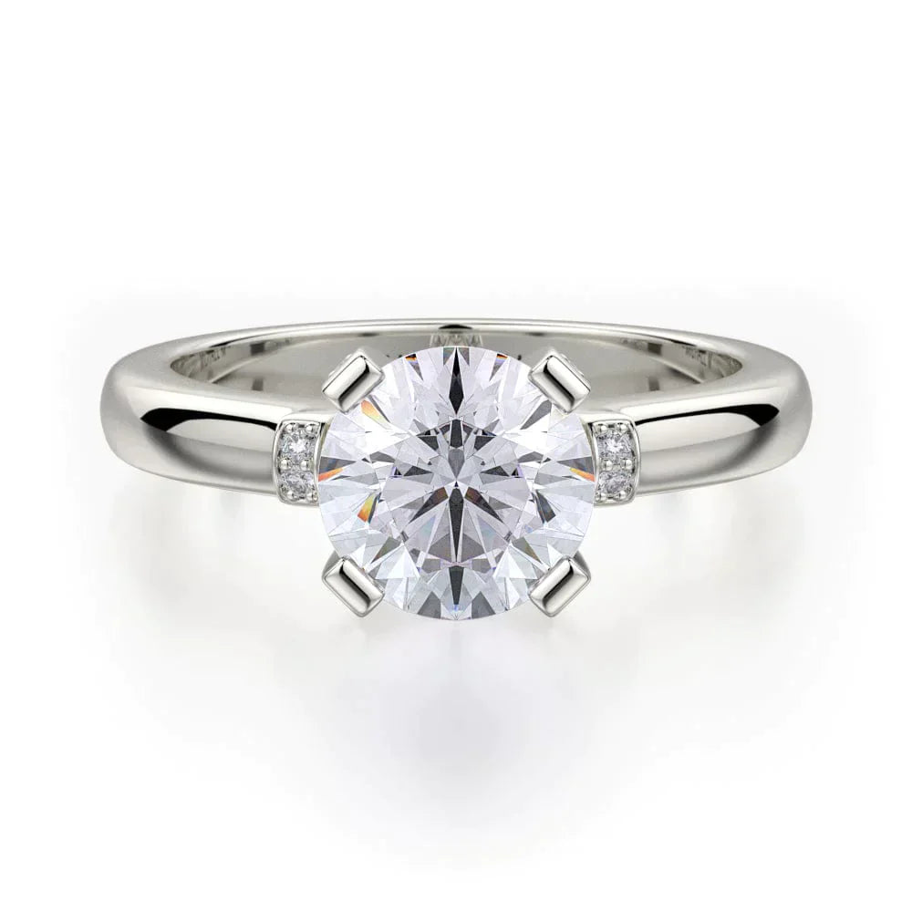 MICHAEL M Engagement Rings 18K White Gold Love R516-1 R516-1WG