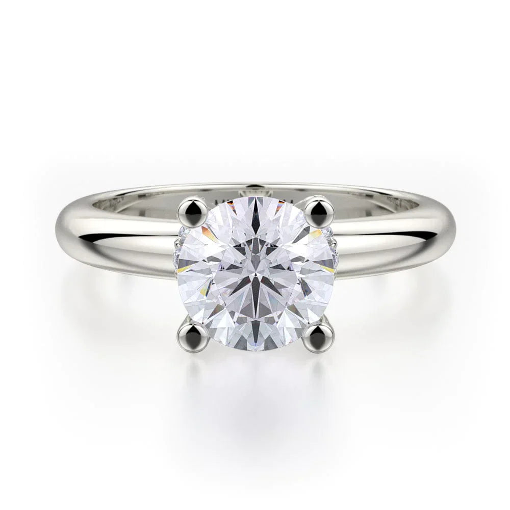 MICHAEL M Engagement Rings 18K White Gold Love R517-1 R517-1WG