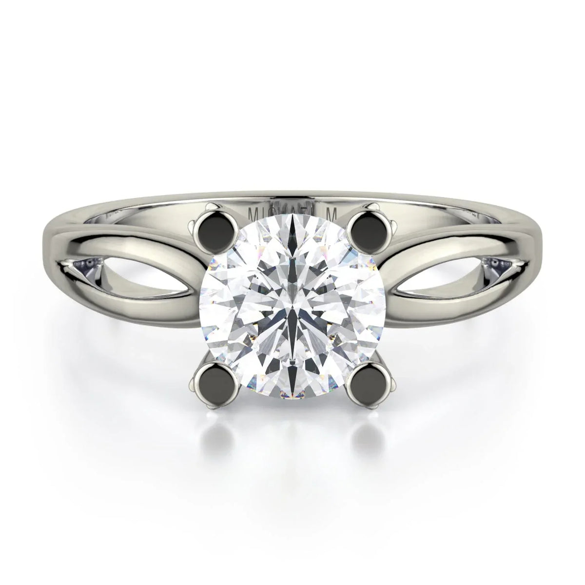 MICHAEL M Engagement Rings 18K White Gold Love R521-1 R521-1WG