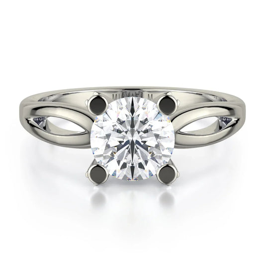 MICHAEL M Engagement Rings 18K White Gold Love R521-1 R521-1WG
