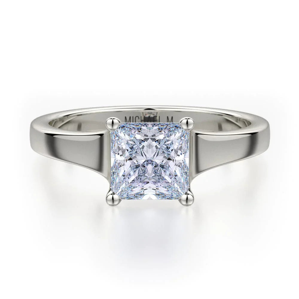 MICHAEL M Engagement Rings 18K White Gold Love R522-1 R522-1WG