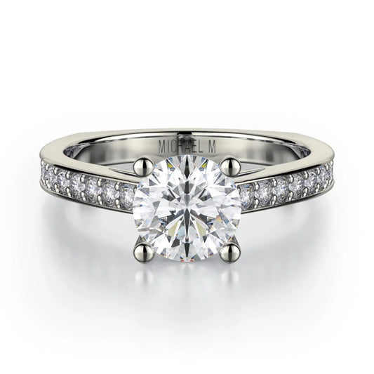 MICHAEL M Engagement Rings 18K White Gold Love R648-1 R648-1WG