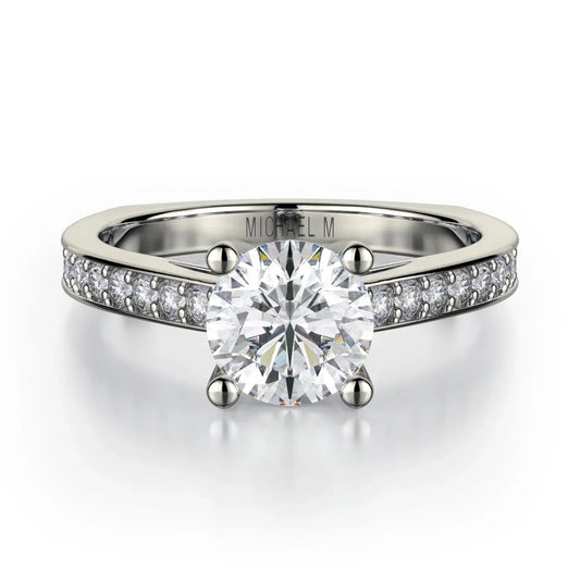 MICHAEL M Engagement Rings 18K White Gold Love R648-1 R648-1WG