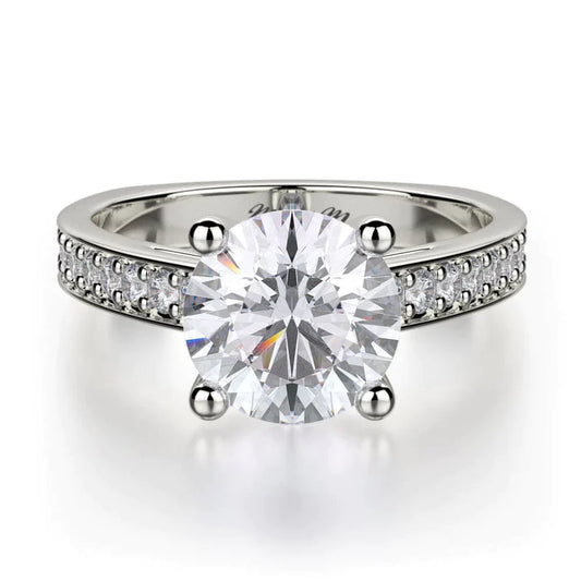 MICHAEL M Engagement Rings 18K White Gold Love R648-2 R648-2WG