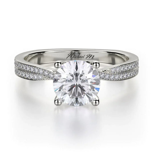 MICHAEL M Engagement Rings 18K White Gold Love R694-1 R694-1WG