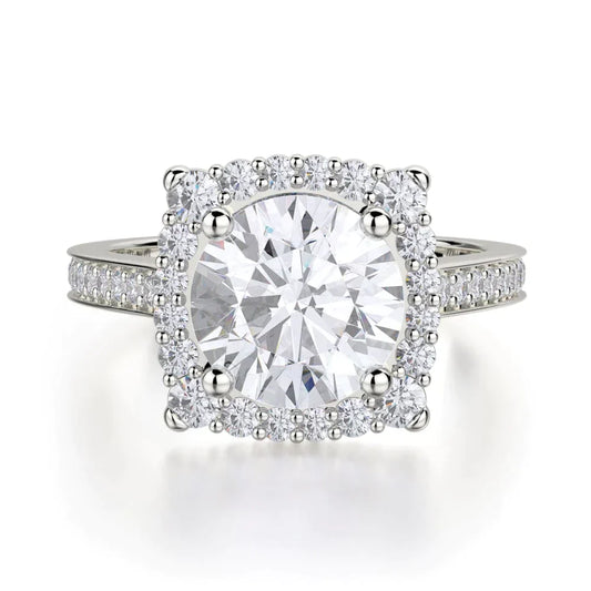 MICHAEL M Engagement Rings 18K White Gold Love R696-2 R696-2WG