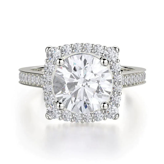 MICHAEL M Engagement Rings 18K White Gold Love R696-2 R696-2WG