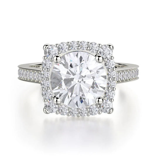 MICHAEL M Engagement Rings 18K White Gold Love R696-2 R696-2WG