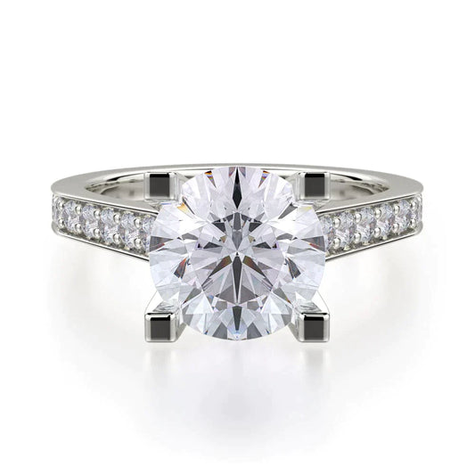 MICHAEL M Engagement Rings 18K White Gold Love R697-2 R697-2WG