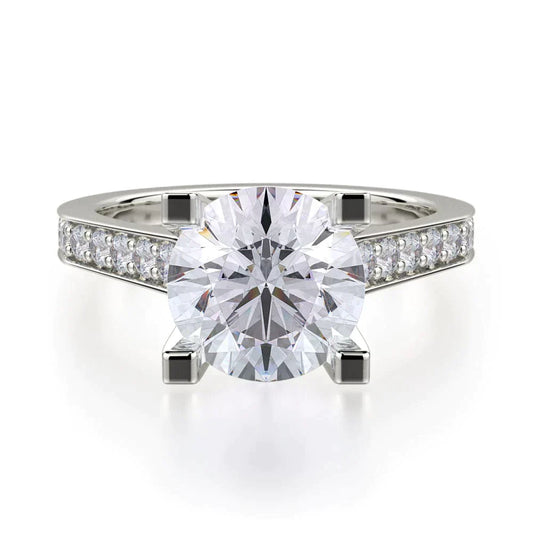 MICHAEL M Engagement Rings 18K White Gold Love R697-2 R697-2WG