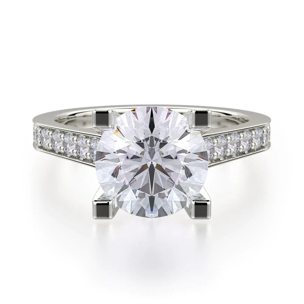 MICHAEL M Engagement Rings 18K White Gold Love R697-2 R697-2WG