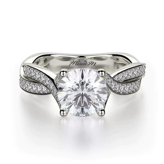 MICHAEL M Engagement Rings 18K White Gold Love R709-1.25 R709-1.25WG