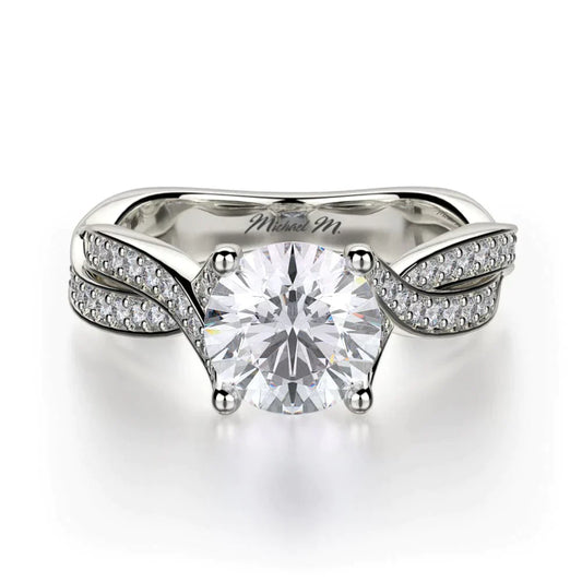 MICHAEL M Engagement Rings 18K White Gold Love R709-1.25 R709-1.25WG