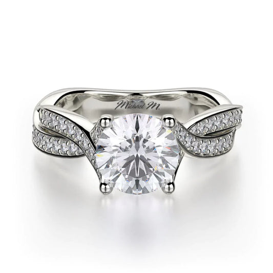MICHAEL M Engagement Rings 18K White Gold Love R709-1.25 R709-1.25WG