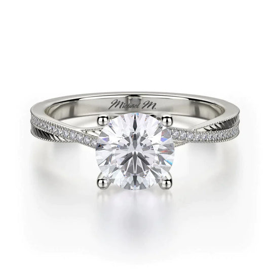 MICHAEL M Engagement Rings 18K White Gold Monaco R575-1 R575-1WG