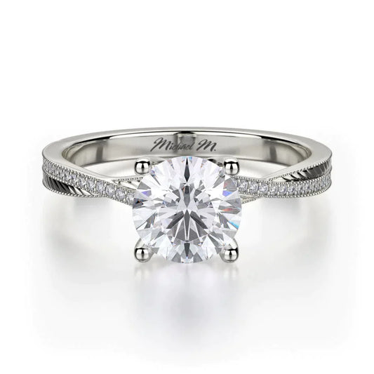 MICHAEL M Engagement Rings 18K White Gold Monaco R575-1 R575-1WG