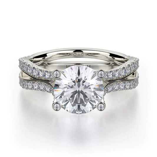 MICHAEL M Engagement Rings 18K White Gold Monaco R612-2 R612-2WG